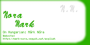 nora mark business card