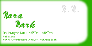 nora mark business card